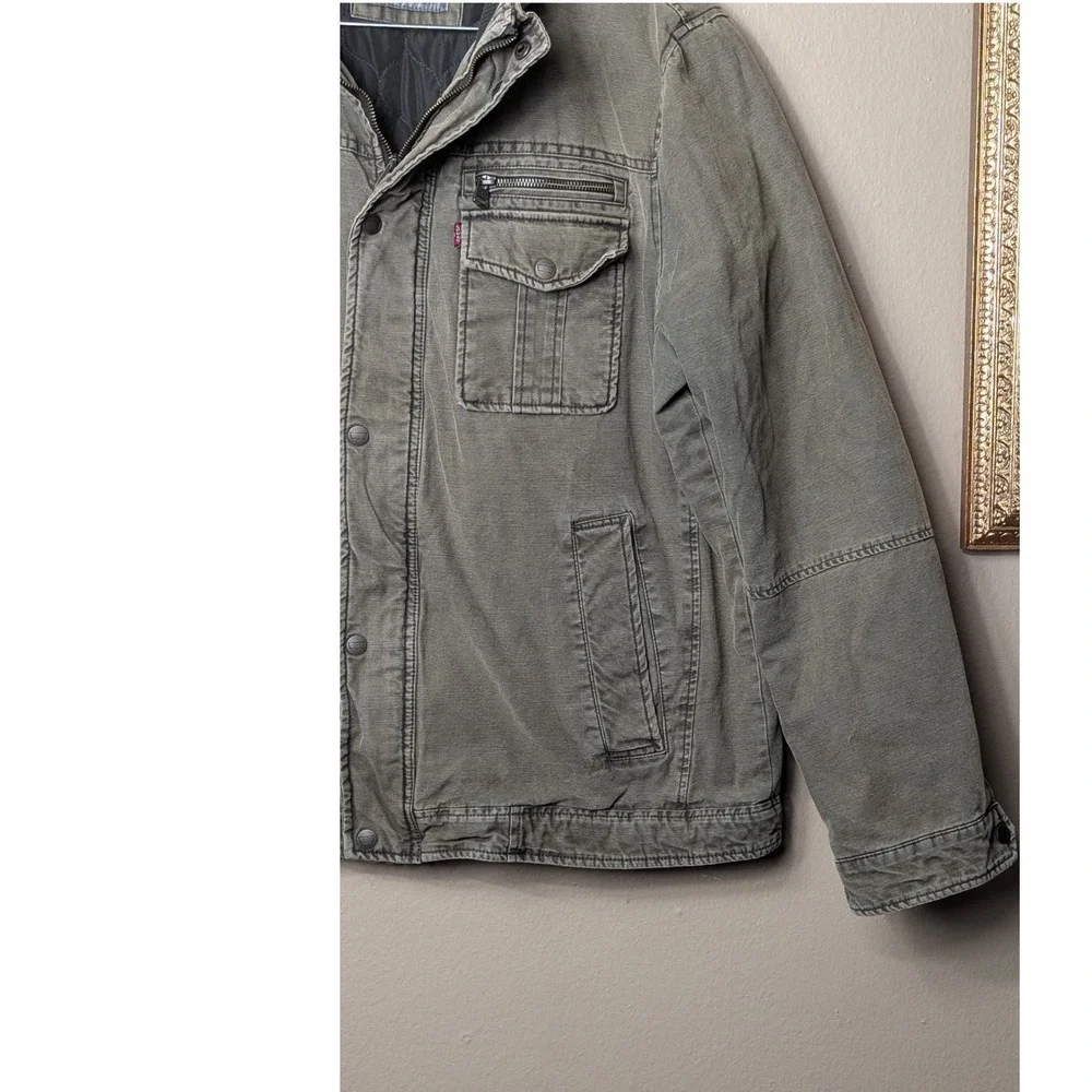 Levis Field Jacket Mens XL Brown Gorpcore Rugged Canvas Quilted Utility Coat